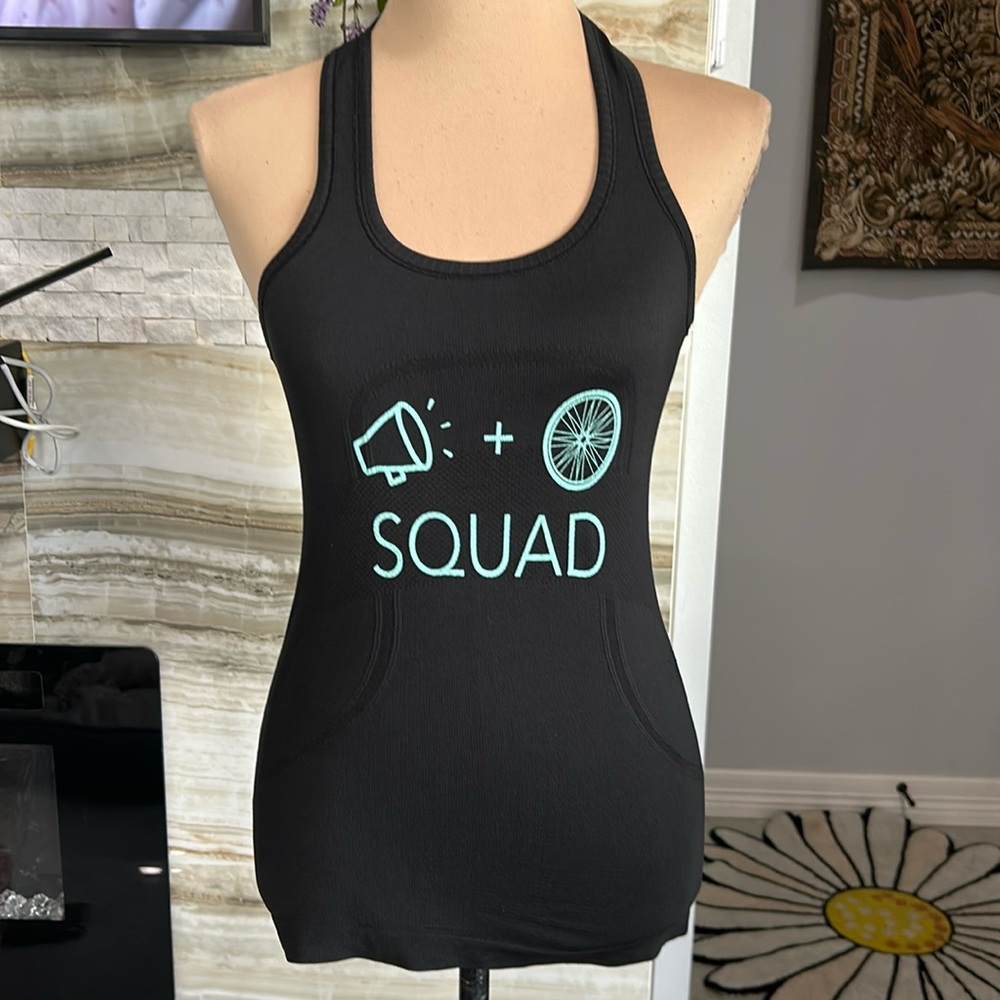 Lululemon Black Lemon Print Muscle Tank Top.‎ Size S (661)